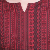 Pehnava Printed Casual Crepe Regular Fit Top - Red - M
