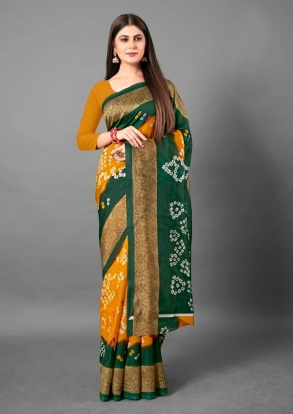 Pehnava Fine Art Lichi Silk Saree W/blouse - Red-Black, 6.3 mtrs w/blouse