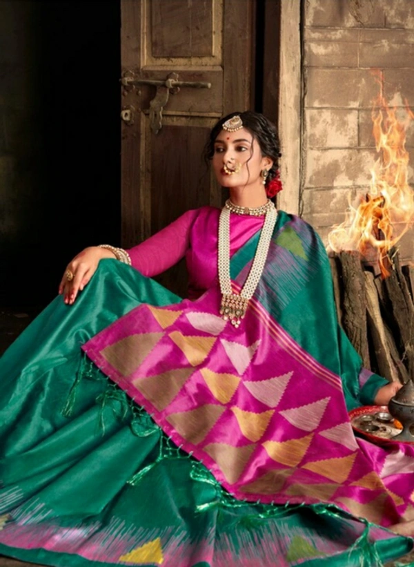 Premium Cotton Silk Embroidered Saree With Blouse - 6.3 mtrs w/blouse