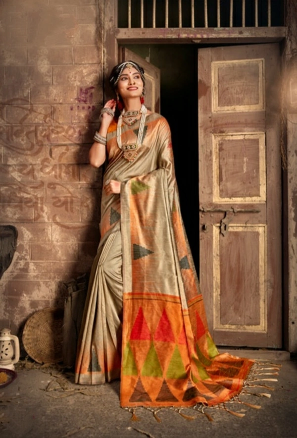 Premium Cotton Silk Embroidered Saree With Blouse - 6.3 mtrs w/blouse
