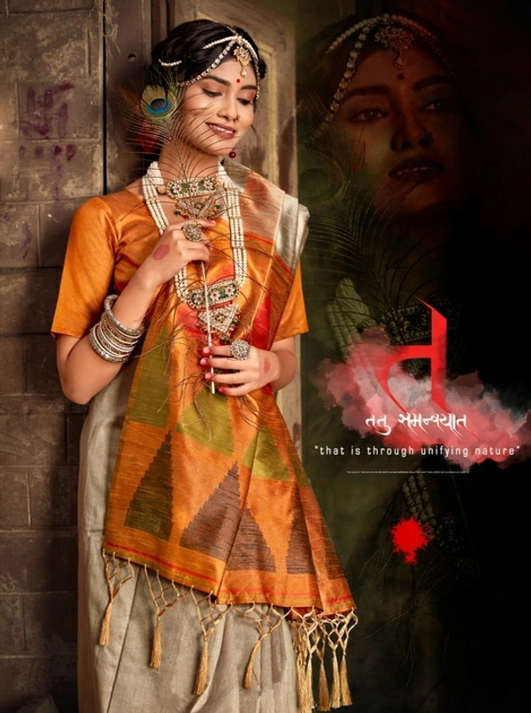 Premium Cotton Silk Embroidered Saree With Blouse - 6.3 mtrs w/blouse