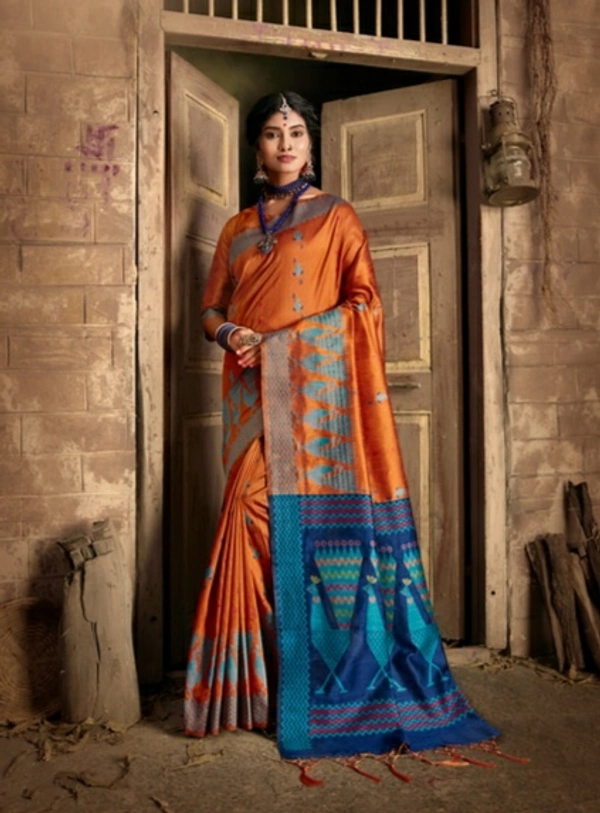Premium Cotton Silk Embroidered Saree With Blouse - 6.3 mtrs w/blouse