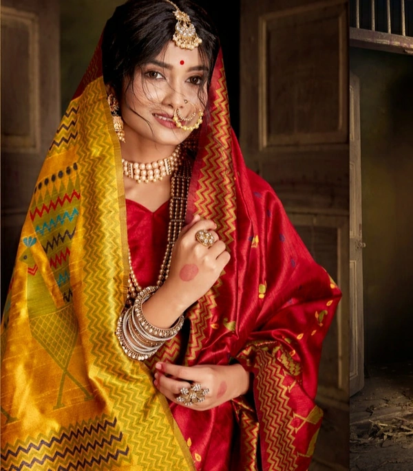 Premium Cotton Silk Embroidered Saree With Blouse - 6.3 mtrs w/blouse