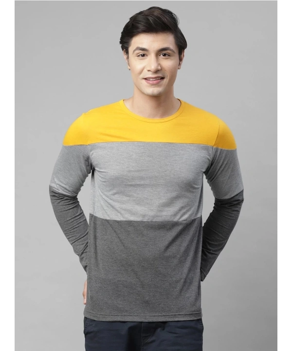 Rigo Men's Slim Fit Cotton Full Sleeves Casual T-shirt - S