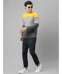 Rigo Men's Slim Fit Cotton Full Sleeves Casual T-shirt - S