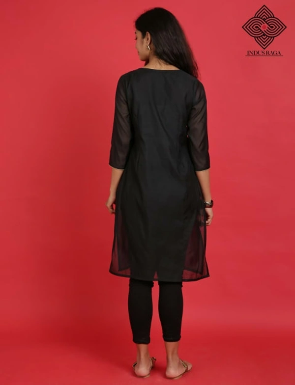 Indus Raga Banarasi Brocade Festive kurta For Women - Black, M