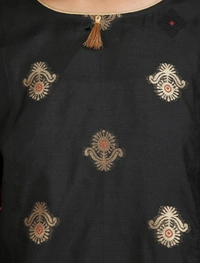 Indus Raga Banarasi Brocade Festive kurta For Women - Black, M