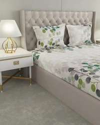 Raymond Leisure Premium Cotton Double Bed Bedsheet With 2 Pillow Covers - King ( 2.74 x 2.74 m)