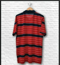 FBS COTTON RICH COLLAR NECK Striped T-Shirt Men - Red - Red