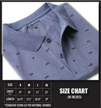 FBS COTTON RICH POLO NECK Printed Men - M