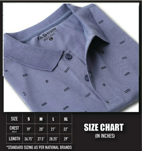 FBS COTTON RICH POLO NECK Printed Men - M