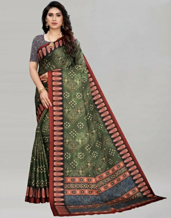 Silk Blend Kanchipuram Saree With Unstitched Blouse Piece (6.30 m) - 6.3 mtrs w/blouse