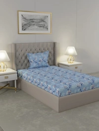 Raymond 104 TC Cotton Delight Single Bed Bedsheet With 1 Pillow Cover - Single 59 x 88 inch
