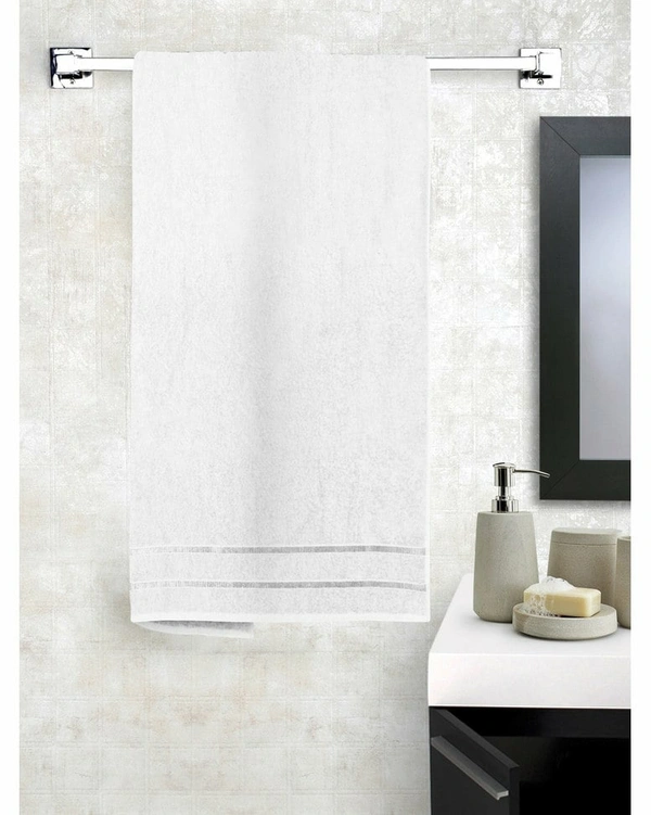 Story@Home Solid Cotton 450GSM Bath Towel - White - Large