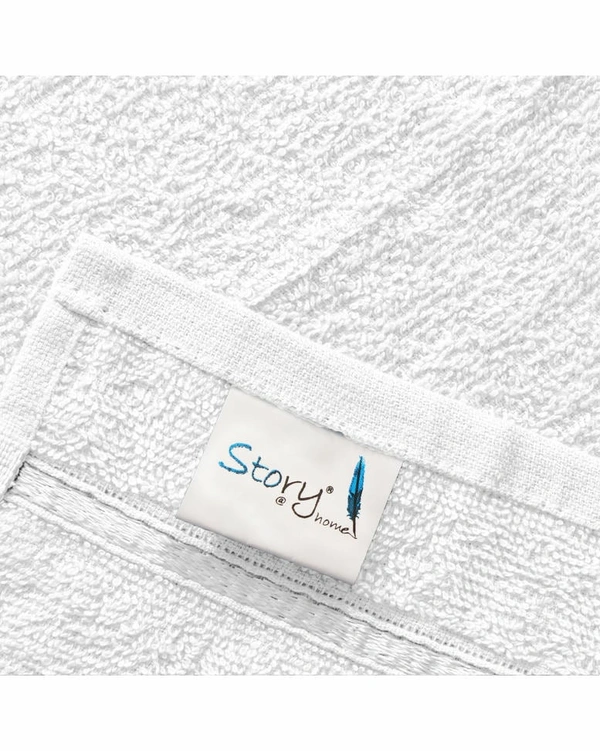 Story@Home Solid Cotton 450GSM Bath Towel - White - Large