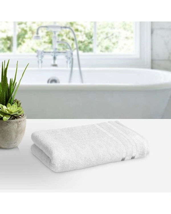 Story@Home Solid Cotton 450GSM Bath Towel - White - Large