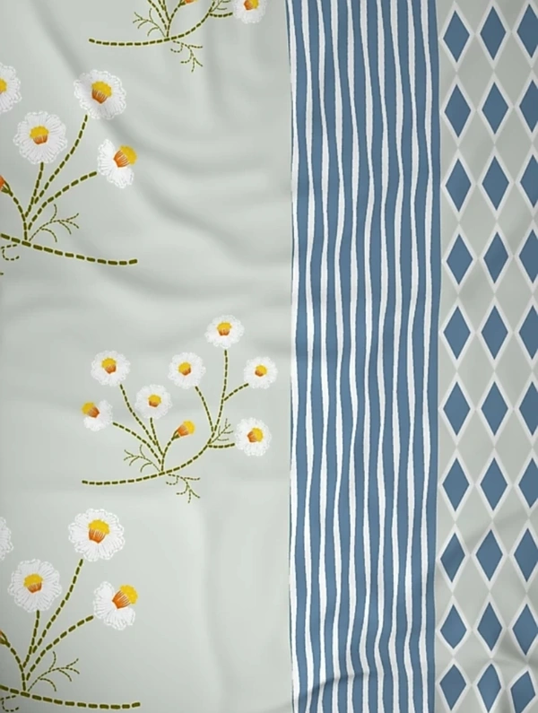 Raymond 104 TC Cotton Delight Single Bed Bedsheet With 1 Pillow Cover - Single Bed