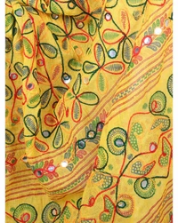 Pehnava Women's Cotton Phulkari Embroidered Dupatta - Haldi - Free Size ( 2.25 mtrs ) 