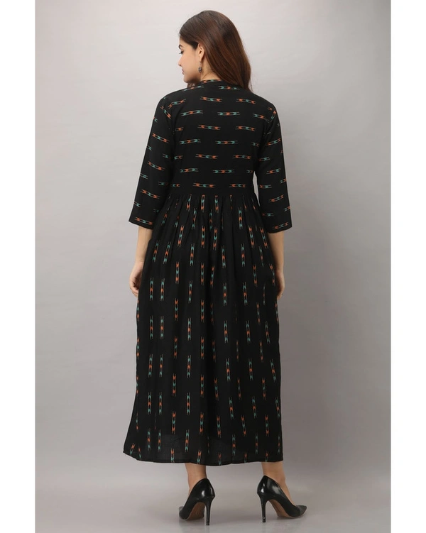 GMJ Beautiful Women's Rayon Printed Flared Kurta  - S