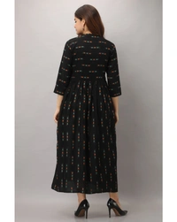 GMJ Beautiful Women's Rayon Printed Flared Kurta  - M