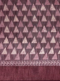Pehnava Beautiful Banarsi Cotton Polka Dots Bollywood Saree W/blouse - Maroon - 6.3 mtrs w/blouse