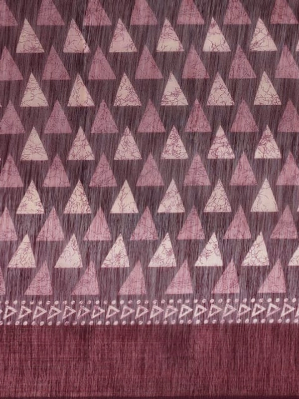 Pehnava Beautiful Banarsi Cotton Polka Dots Bollywood Saree W/blouse - Maroon - 6.3 mtrs w/blouse