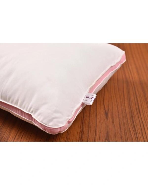 Kozynap Virgin Fiber Solid Cotton Pillow Large Size - White, 27inch X 17inch