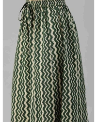 Ishin Pure Cotton Printed Kurta And Plazzo Set - Dark Green, Medium