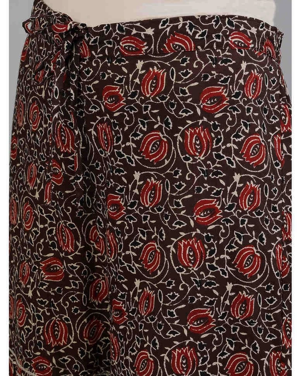 Ishin Pure Cotton Embroidered Suit Set  - Brown, Medium