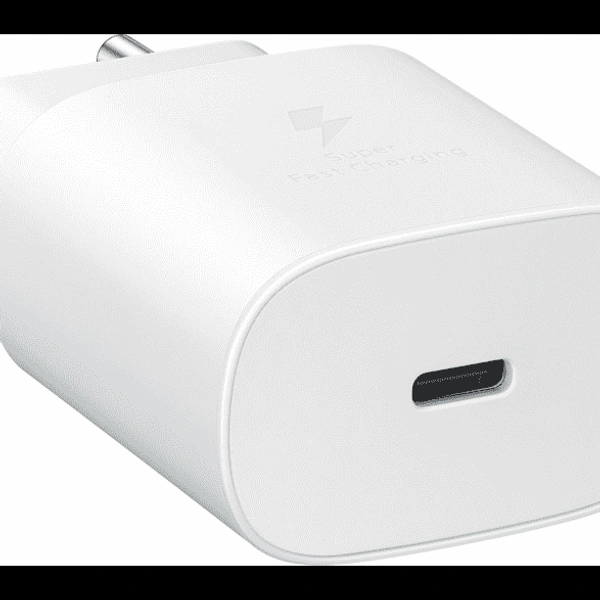 SAMSUNG  25W PD ADAPTER WITH C TO C CABLE - WHITE, 6 MONTHS
