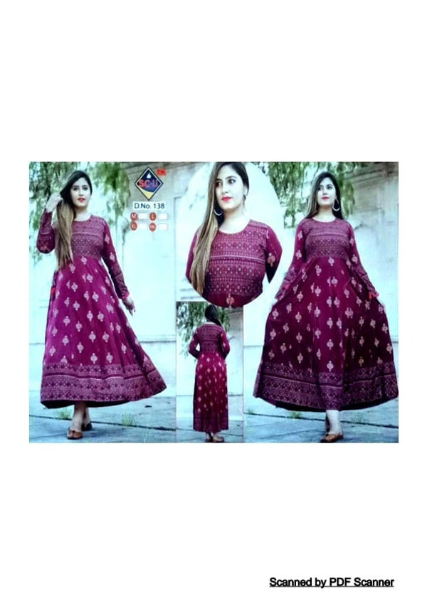 Long Gown Full Cotton - Deep Red, M,L, XL,XXL