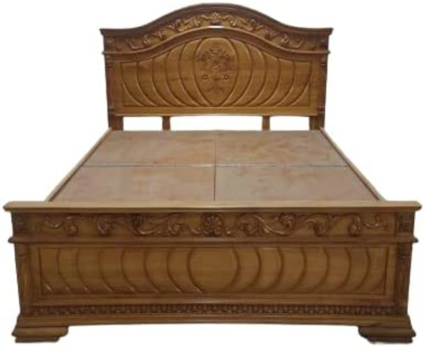 Woodland Handicraft Queen Size Bed Task Wood Furniture for Your Room - Brown, 10L × 5W × 5H Centimeters