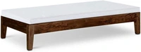 Solid Wood Single Size Bed for Bed Room  - Brown, Normal