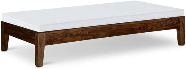 Solid Wood Single Size Bed for Bed Room  - Brown, Normal