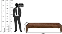 Solid Wood Single Size Bed for Bed Room  - Brown, Normal