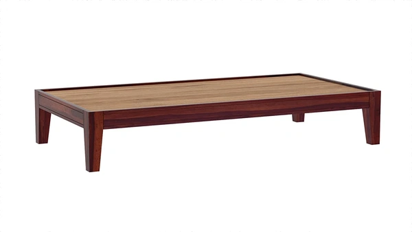 Bed for Bedroom | Wooden Single Bed for Home - Brown, Normal