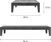 Bed for Bedroom | Wooden Single Bed for Home - Brown, Normal