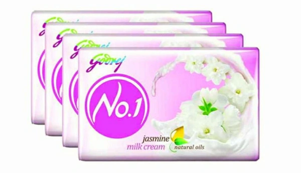 Godrej No.1 Long-Lasting Fragrance High TFM Jasmine Soap, 53g -Pack of 4(54 Set In BOX)