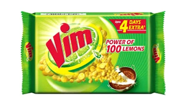 HUL Vim Dishwash Bar Lemon, Removes Stain And Grease With Power Of Lemon,
