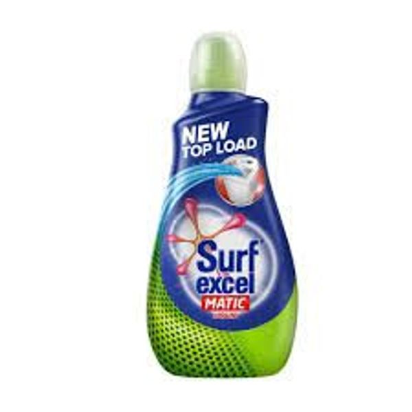 HUL Surf Excel Matic Top Load Liquid Detergent 1 L, Specially designed for Tough Stain Removal on Laundry in Washing Machines