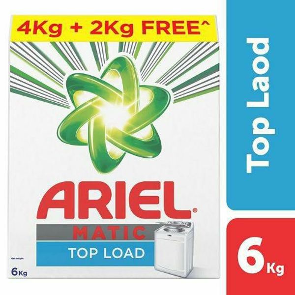 P&G Ariel Matic Detergent Powder - Top Load, 6kg Carton