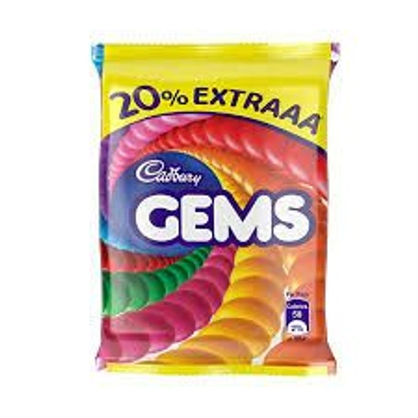 Cadbury Gems Sugar Coated Chocolate 5/-* 108 PC's Pack