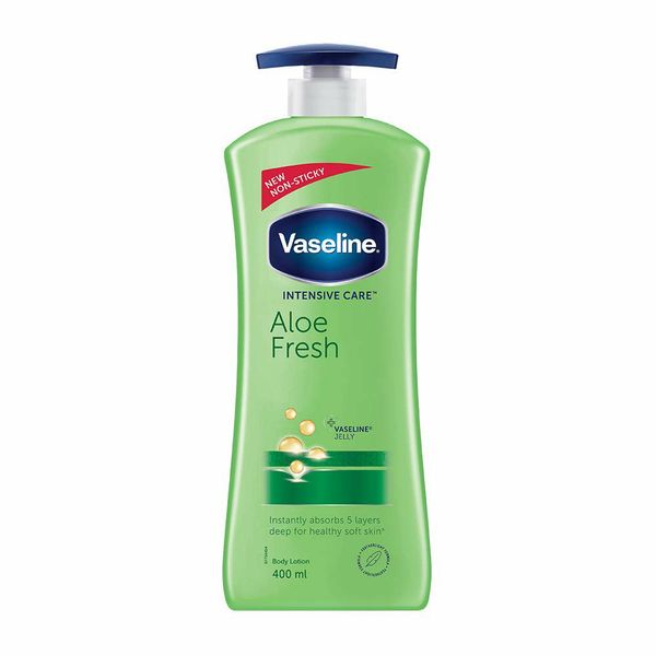  Vaseline Intensive Care Aloe Fresh Hydrating Body Lotion 400 ml, Daily Skin Moisturizer for Dry Skin, Lotion for Non-Greasy, Glowing Skin