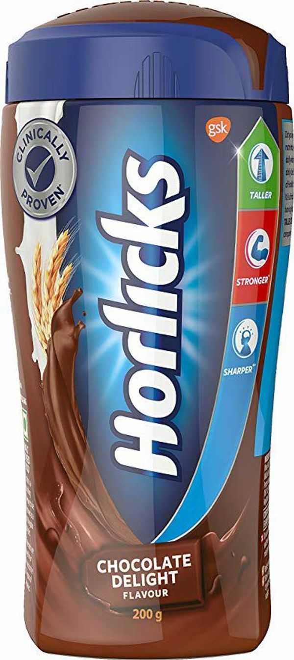 HUL Horlicks Health Drink Powder - Chocolate Delight Flavour 200 gm - 200 gm.