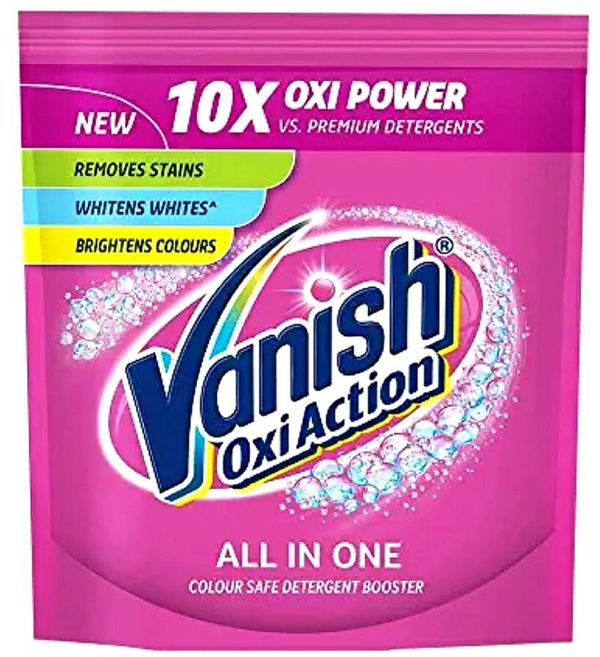 Vanish All in One Powder Detergent Booster - 400 g | Removes Stains, Whitens Whites and Brightens Colors
