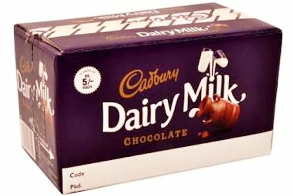 Cadbury Dairy Milk Chocolate  ₹ 5 (72 Pcs in Box)