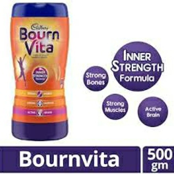 Cadbury Bournvita Inner Strength Formula 500 GM. JAR - 3pcs