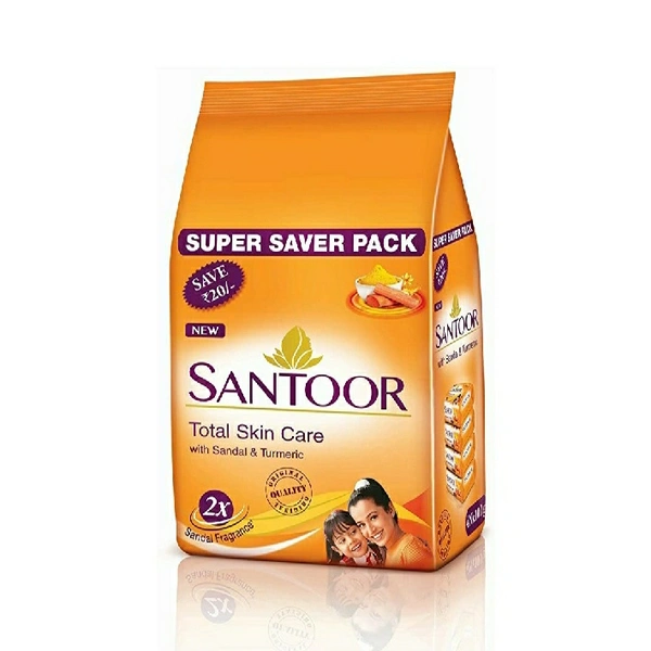 SANTOOR Sandal & Turmeric Soap  (4 x 125 g)