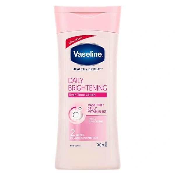 Vaseline Healthy Bright Body Lotion 400ml, Daily Brightening Body Moisturizer with Sunscreen for Dry Skin, Lotion for Non-Greasy Glowing Skin - 400 ml.