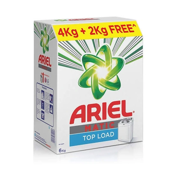 ARIEL TOP LOAD WASHING POWDER 4+2KG.